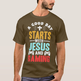 Grappig Christelijk Jezus Gaming Gift voor Christe T-shirt