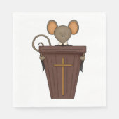 Grappig christelijk kerk muis karakter servet (Voorkant)