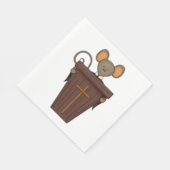 Grappig christelijk kerk muis karakter servet (Hoek)