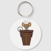 Grappig christelijk kerk muis karakter sleutelhanger (Voorkant)