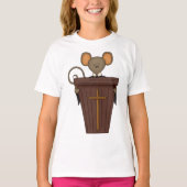Grappig christelijk kerk muis karakter t-shirt (Voorkant)