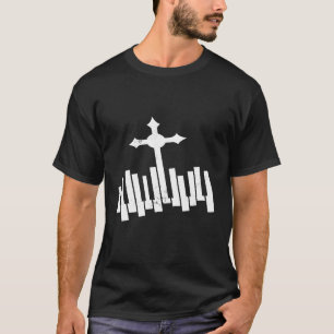 Grappig Christelijk Keyboard Piano Player Lover Gi T-shirt