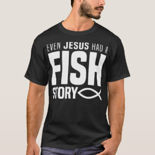 Grappig Christelijk Religieus Kerk Jezus Visverhaa T-shirt
