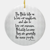 Grappig Christelijk Religieuze Citaat GK Chesterto Keramisch Ornament (Achterkant)