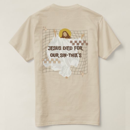Grappig Christelijk Tshirt (Design achterkant)