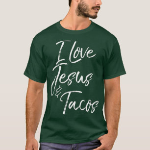 Grappig Christelijk voedselcitaat Gift Cute I Love T-shirt