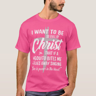 Grappig Christelijk vol Christelijke Muggenmacht i T-shirt