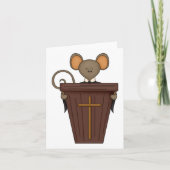 Grappig christelijke kerk muis karakter kaart (Voorkant)