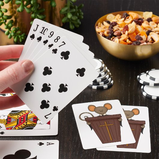 Grappig christelijke kerk muis karakter pokerkaarten
