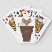 Grappig christelijke kerk muis karakter pokerkaarten (Achterkant)