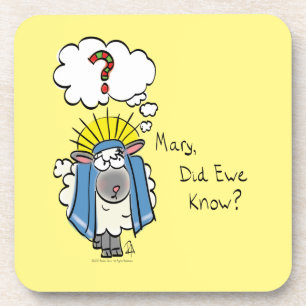 Grappig Christelijke kerststaartschapen Bier Onderzetter