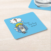 Grappig Christelijke kerststaartschapen Kartonnen Onderzetters (Schuin)