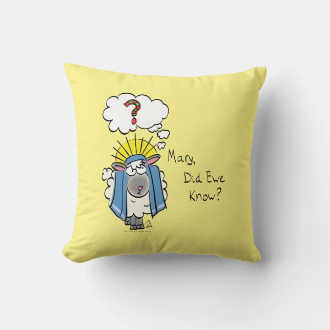 Grappig Christelijke kerststaartschapen Kussen (Voorkant)