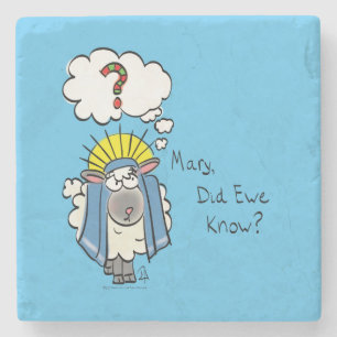 Grappig Christelijke kerststaartschapen Stenen Onderzetter