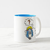 Grappig Christelijke kerststaartschapen Tweekleurige Koffiemok (Voorkant rechts)