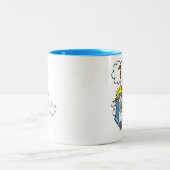 Grappig Christelijke kerststaartschapen Tweekleurige Koffiemok (Center)