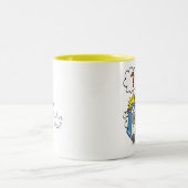 Grappig Christelijke kerststaartschapen Tweekleurige Koffiemok (Center)