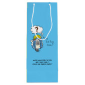 Grappig Christelijke kerststaartschapen Wijn Cadeautas (Achterkant)