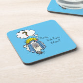 Grappig Christelijke kerststaartschapenkap-Cartoon Bier Onderzetter (Linkerzijde)