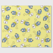 Grappig Christelijke kerststaartschapenkap-Cartoon Cadeaupapier (Vlak)