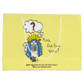 Grappig Christelijke kerststaartschapenkap-Cartoon Groot Cadeauzakje (Achterkant)