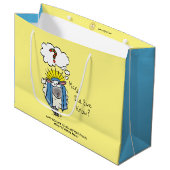 Grappig Christelijke kerststaartschapenkap-Cartoon Groot Cadeauzakje (Voorkant Gekanteld)