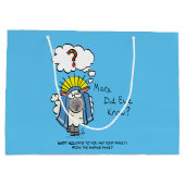 Grappig Christelijke kerststaartschapenkap-Cartoon Groot Cadeauzakje (Achterkant)