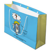 Grappig Christelijke kerststaartschapenkap-Cartoon Groot Cadeauzakje (Voorkant Gekanteld)