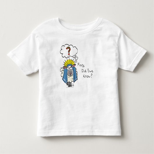 Grappig Christelijke kerststaartschapenkap-Cartoon Kinder Shirts (Voorkant)
