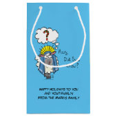 Grappig Christelijke kerststaartschapenkap-Cartoon Klein Cadeauzakje (Achterkant)