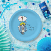 Grappig Christelijke kerststaartschapenkap-Cartoon Papieren Bordje (Feest)