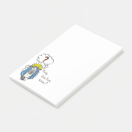 Grappig Christelijke kerststaartschapenkap-Cartoon Post-it® Notes (Schuin)