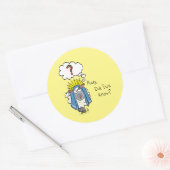 Grappig Christelijke kerststaartschapenkap-Cartoon Ronde Sticker (Envelop)