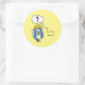 Grappig Christelijke kerststaartschapenkap-Cartoon Ronde Sticker (Tas)