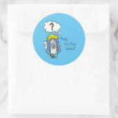 Grappig Christelijke kerststaartschapenkap-Cartoon Ronde Sticker (Tas)