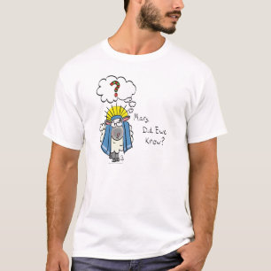 Grappig Christelijke kerststaartschapenkap-Cartoon T-shirt
