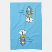 Grappig Christelijke kerststaartschapenkap-Cartoon Theedoek (Verticaal)