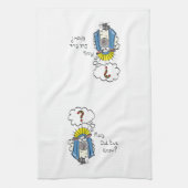 Grappig Christelijke kerststaartschapenkap-Cartoon Theedoek (Verticaal)