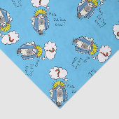 Grappig Christelijke kerststaartschapenkap-Cartoon Tissuepapier (Detail)