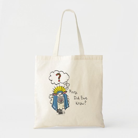 Grappig Christelijke kerststaartschapenkap-Cartoon Tote Bag (Voorkant)