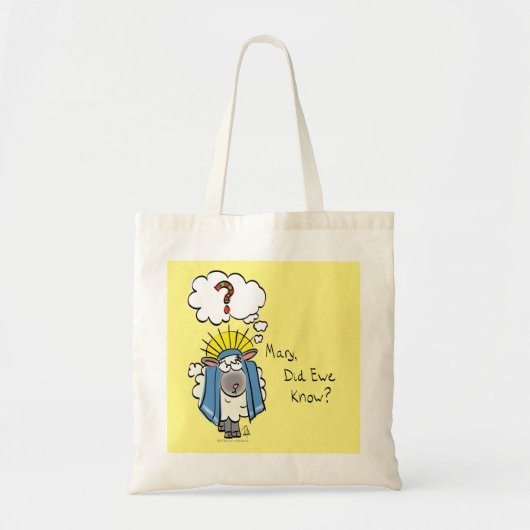 Grappig Christelijke kerststaartschapenkap-Cartoon Tote Bag (Voorkant)