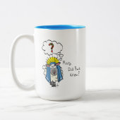 Grappig Christelijke kerststaartschapenkap-Cartoon Tweekleurige Koffiemok (Links)