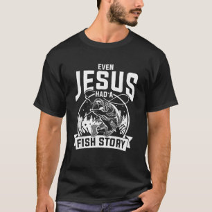 Grappig christelijke visser Jezus Bijbel gebedscad T-shirt