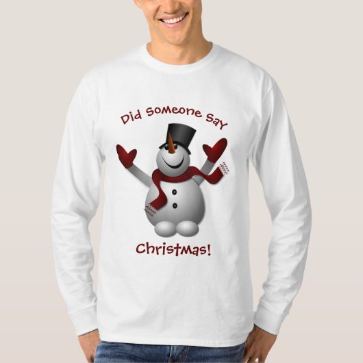 Grappig Christmas Snowman T-shirt (Voorkant)