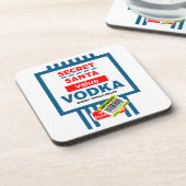 Grappig Christmas Wodka label Bier Onderzetter (Linkerzijde)