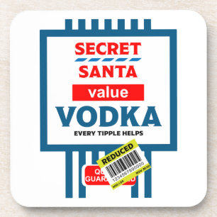 Grappig Christmas Wodka label Bier Onderzetter