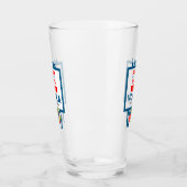 Grappig Christmas Wodka label Glas (Links)