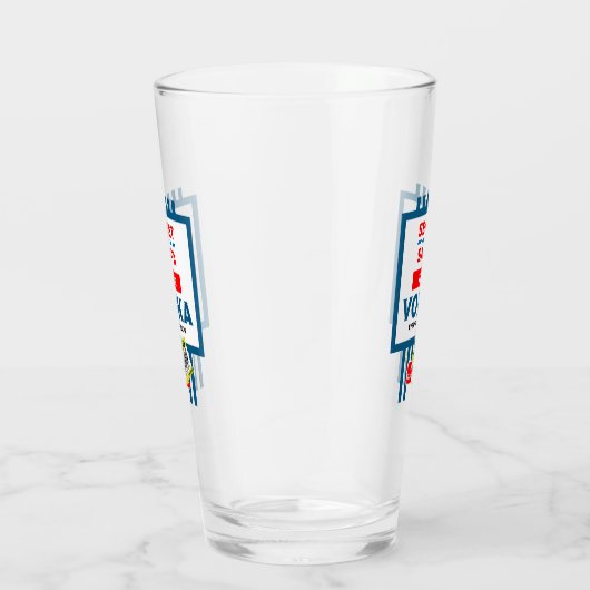 Grappig Christmas Wodka label Glas (Rechts)