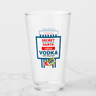 Grappig Christmas Wodka label Glas