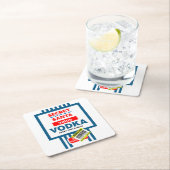 Grappig Christmas Wodka label Kartonnen Onderzetters (Insitu)